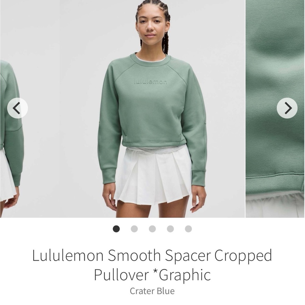 lululemon athletica Women's Smooth Spacer Cropped Pullover - Blue